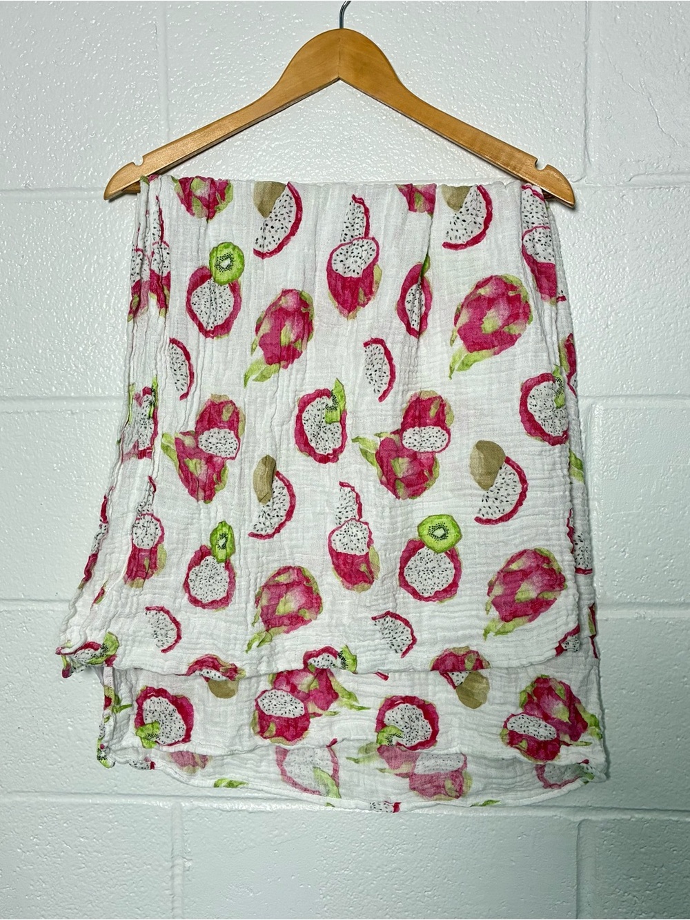 Little unicorn dragon fruit kiwi cotton muslin baby swaddle
